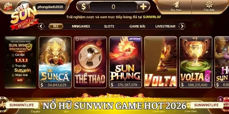 Nổ hũ Sunwin game hot nên trải nghiệm năm 2026